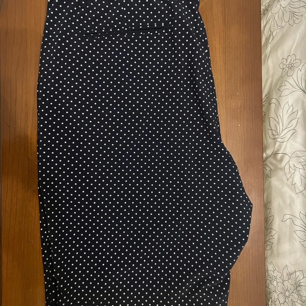 FootJoy Navy & White Stars Men's Flat Front Golf Shorts - Picture 4 of 4